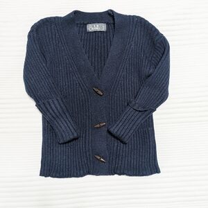 Navy Blue Kids Cardigan Sweater